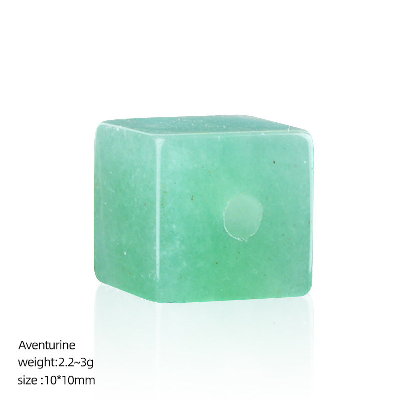10mm Crystal Cube Beads (2mm Large Hole) – Natural & Synthetic Stone Spacer Beads for DIY Bracelet & Necklace Making