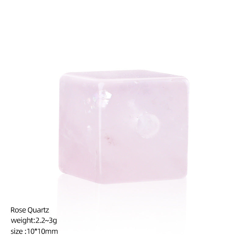 10mm Crystal Cube Beads (2mm Large Hole) – Natural & Synthetic Stone Spacer Beads for DIY Bracelet & Necklace Making