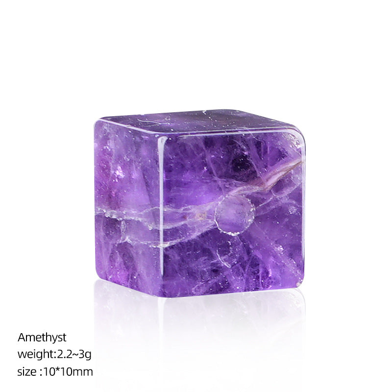 10mm Crystal Cube Beads (2mm Large Hole) – Natural & Synthetic Stone Spacer Beads for DIY Bracelet & Necklace Making