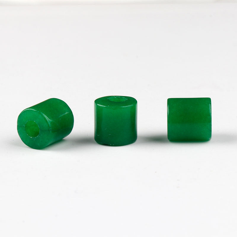 9×9mm Natural Stone Cylinder Beads – 4mm Large Hole Beads for DIY Cord Bracelet & Necklace Making