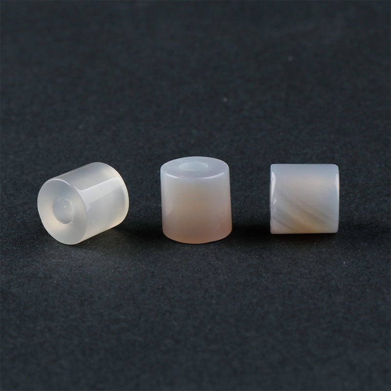 9×9mm Natural Stone Cylinder Beads – 4mm Large Hole Beads for DIY Cord Bracelet & Necklace Making