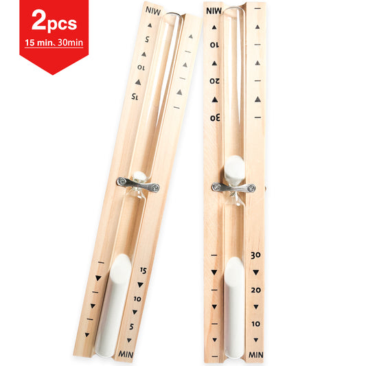 2Pc Sauna Sand Timer - 15 Minute&30 Minute Timer Sauna Accessories, Choose Your Sand Color