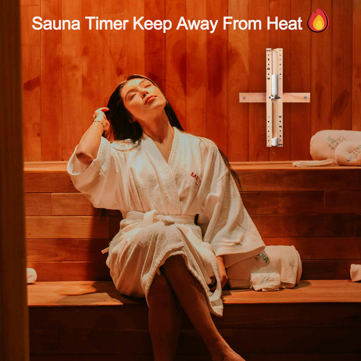 2Pc Sauna Sand Timer - 15 Minute&30 Minute Timer Sauna Accessories, Choose Your Sand Color
