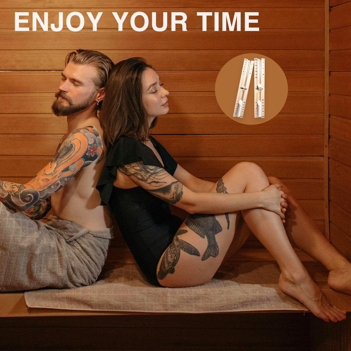 2Pc Sauna Sand Timer - 15 Minute&30 Minute Timer Sauna Accessories, Choose Your Sand Color