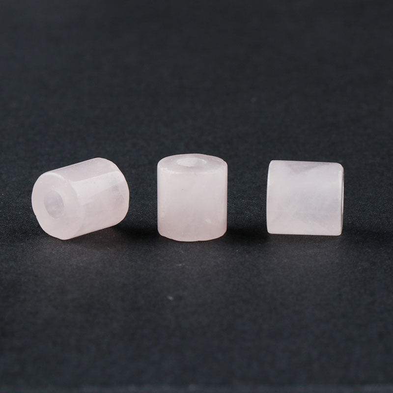 9×9mm Natural Stone Cylinder Beads – 4mm Large Hole Beads for DIY Cord Bracelet & Necklace Making