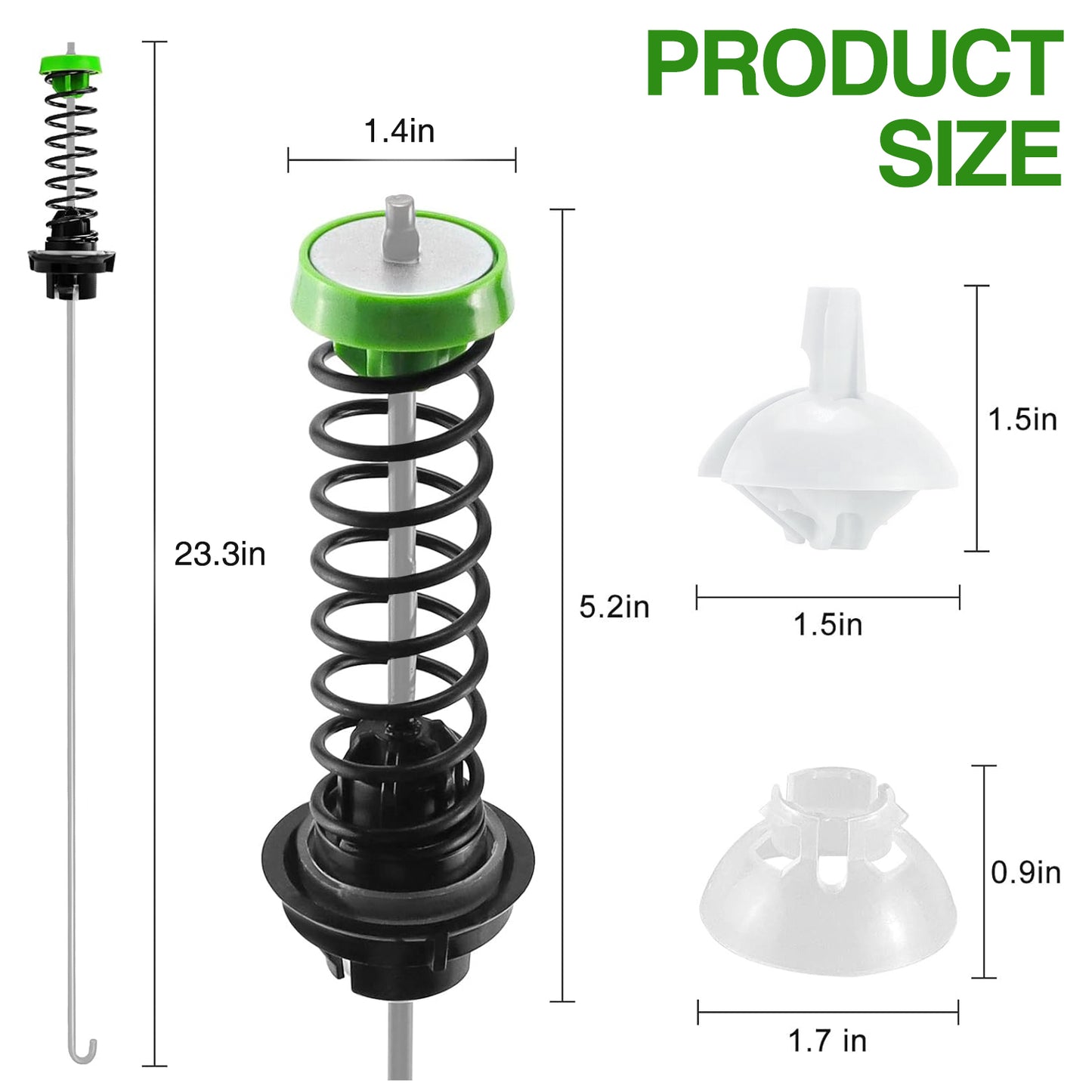 Updated W11130362 WTW5000DW2 WTW5000DW3 WTW5000DW1 MVWX655DW1 MVWC565FW1 Washer Suspension Rod Kit for Whirlpool Maytag Kenmore Washer - Replaces W10594080