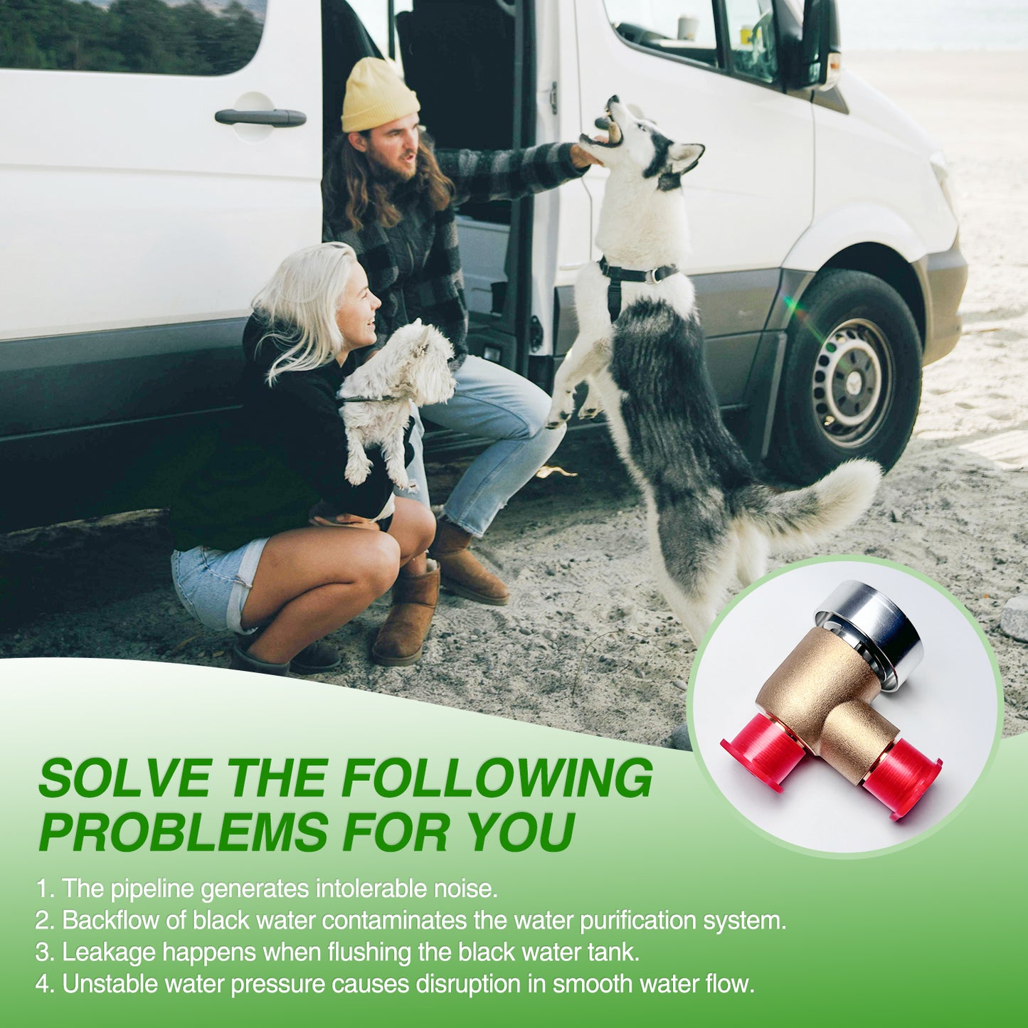 Upgraded Brass RV Vacuum Breaker Check Valve, 571-VAC-CHK-A Camper Trailer Flusher Check Valve fit for b&b Model 571 Check valve Replace Leaking Vacuum Breaker on Black Tank System 1/2 DN Male Visit the Aimery Store