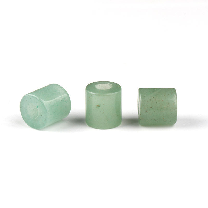 9×9mm Natural Stone Cylinder Beads – 4mm Large Hole Beads for DIY Cord Bracelet & Necklace Making