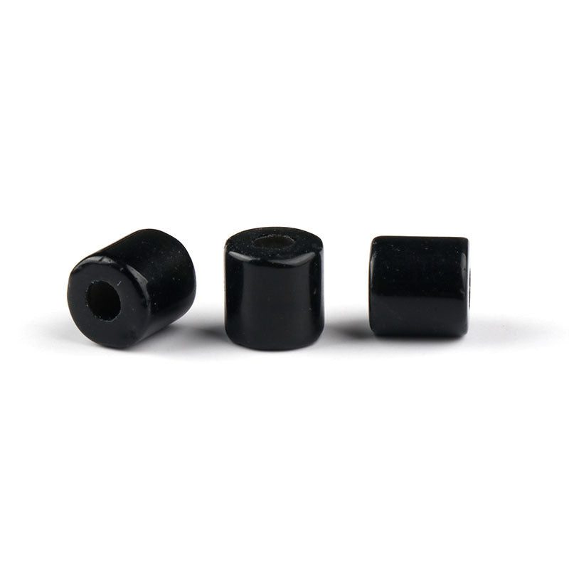 9×9mm Natural Stone Cylinder Beads – 4mm Large Hole Beads for DIY Cord Bracelet & Necklace Making