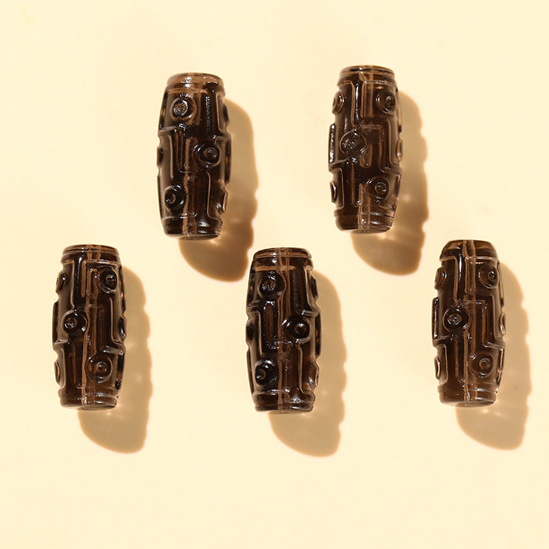 Black Obsidian Protective Pendant – Hand-Carved Pixiu & Lion Charm for DIY Jewelry & Necklace Making
