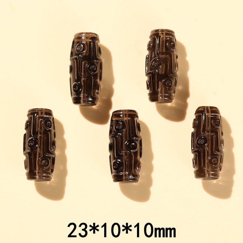 Black Obsidian Protective Pendant – Hand-Carved Pixiu & Lion Charm for DIY Jewelry & Necklace Making
