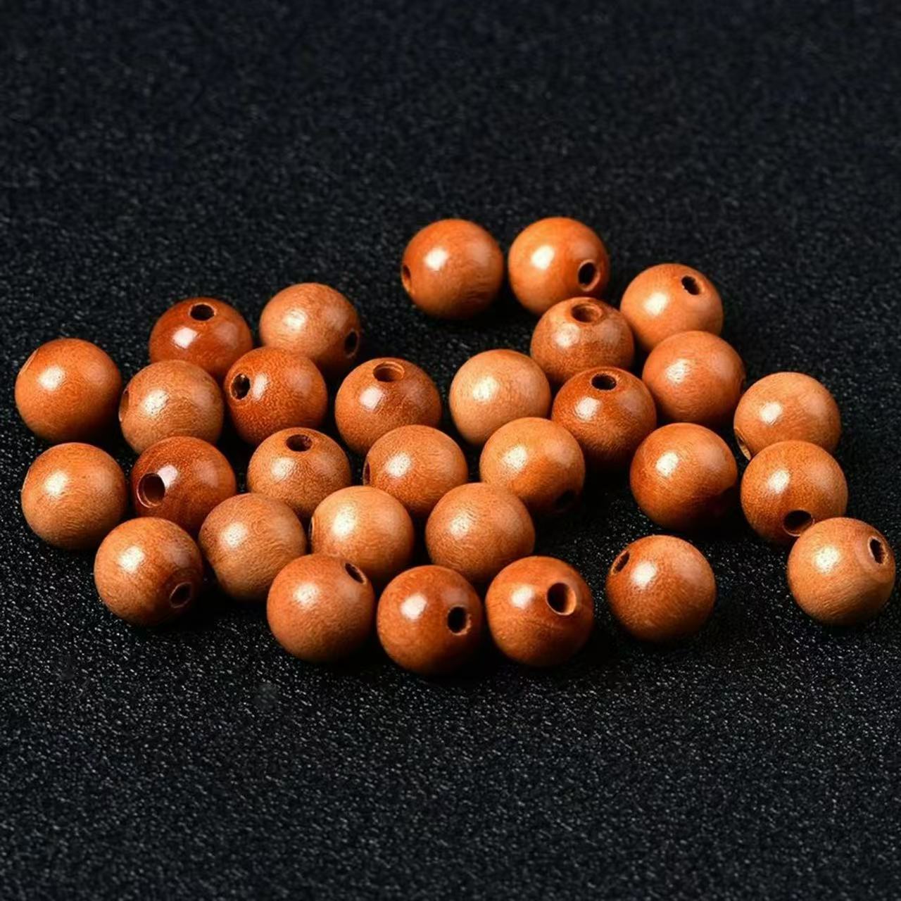 Jujube Wood Beads – Natural Smooth Wooden Beads for DIY Jewelry Making, Bracelets & Crafts