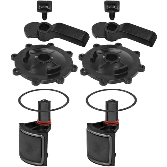 2-Port/3-Port Pool Valve Rebuild Complete Kit Compatible with Jandy 2-way/3-way 4715, 4716, 4717 Valve and Gray Valves with Diverter Valve 4720, Cover 4606, Handle 7433 (2 Pack)